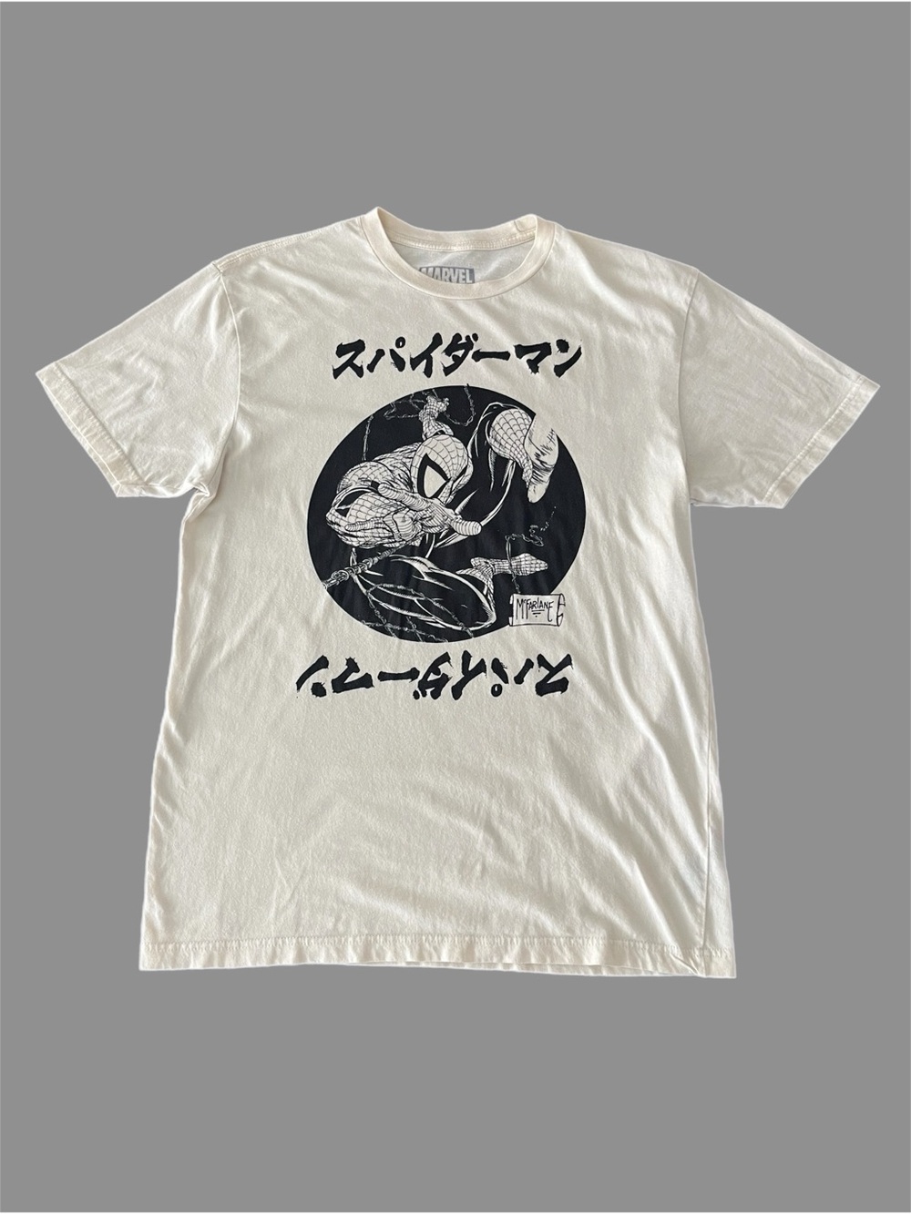 Official Marvel Kanji Spider-Man natural t-shirt